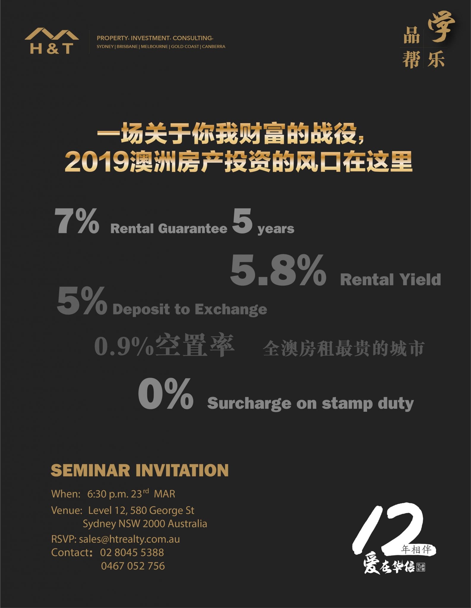 H&T Canberra Investment Seminar